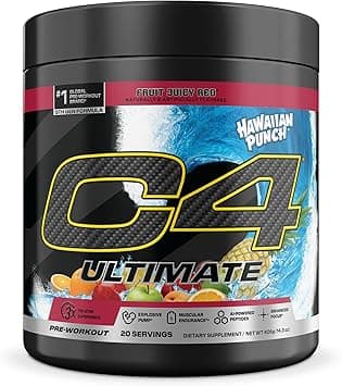 Cellucor C4 Ultimate Pre Workout Powder - Sugar Free Preworkout Energy Supplement for Men & Women - 300mg Caffeine + TeaCrine + Dynamine + Creatine - Hawaiian Punch Fruit Juicy Red, 20 Servings - Amazon.ae Price Tracker