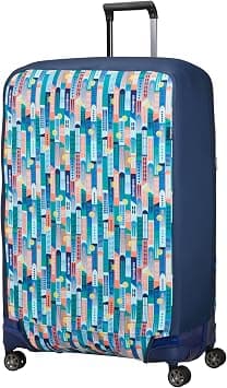 Samsonite TA Revolution - Foldable Luggage Cover Size XL, Luggage Cover Suitable for 81–86 cm, Travel Baggage Protection, with Reflective Detail, Multicolor (City Print) على Amazon.ae - متتبع الأسعار
