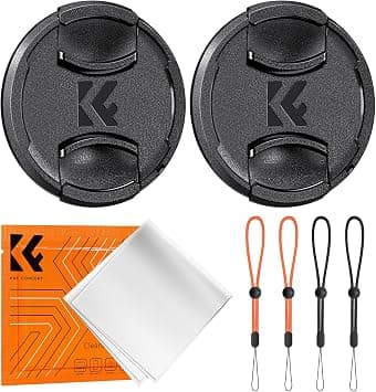 K&F Concept 77mm Front Lens Cap Cover Kit, 5-in-1 Center Pinch Lens Cover + Anti-Loss Keeper + Microfiber Cleaning Cloth Compatible with Canon, Nikon, Sony, Fujifilm Camera Lenses with 77mm Thread | + Anti-Loss Keeper + Microfiber Cleaning Cloth Compatible with Canon, Nikon, Sony, Fujifilm Camera Lenses with 77mm, PC03 على Amazon.ae - متتبع الأسعار