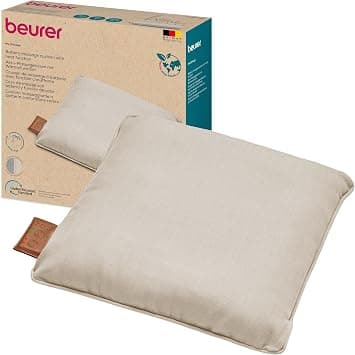 Beurer MG 139 Battery Massage Pillow with Heat Function, Wireless Shiatsu Massage Cushion, Switchable Heat, Made from Recycled Material, Machine Washable, Automatic Shut-Off, 40 x 40 cm, Beige on Amazon - Best Deal Finder