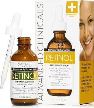 Advanced Clinicals Professional Strength Retinol Serum Anti Aging Wrinkle Reducing 1.75 Ounce Multi on Amazon.ae - Price Tracker