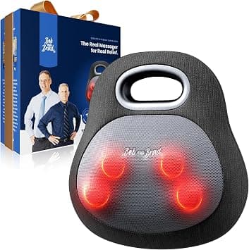 BOB AND BRAD EZBack Go Cordless Back Massager with Heat, Rechargeable Neck Massager for Deep Tissue, Electric Shiatsu 4D Kneading Massage Pillow for Neck, Back, Shoulders, Ideal Gift on Amazon.ae - Price Tracker