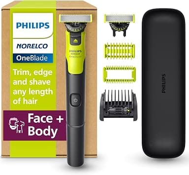 Philips Norelco OneBlade 360 with Connectivity - Hybrid Face & Body Electric Trimmer, Shaver & Groomer with 360 Blade Tech, 1x360 Blade, 5-in-1 Comb, Body Kit, Travel Case on Amazon.ae - Price Tracker