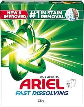 Ariel Fast Dissolving Laundry Detergent Powder, 3 KG - متتبع أسعار Amazon.sa