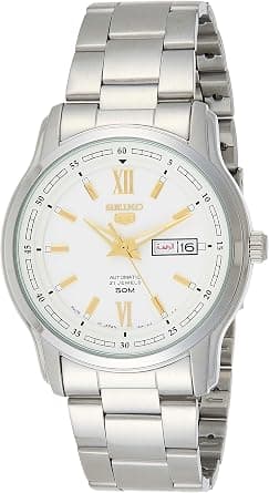 Seiko Men's Seiko 5 Automatic Watch With Analog Display And Stainless Steel Strap Snkp15J1 على Amazon.ae - متتبع الأسعار