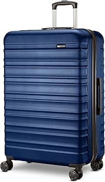 Amazon Basics Hardside Spinner Luggage 26 Inch (68cm), Material: ABS, Navy Blue on Amazon.ae - Price Tracker