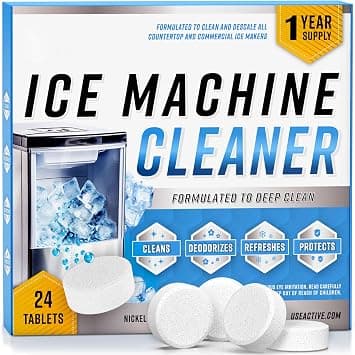 Ice Machine Cleaner Descaler Tablets (24-Count) – Nickel-Safe, Food-Grade Formula Compatible with Opal, GE Profile 2.0, Frigidaire, Kitchenaid, Countertop & Commercial Ice Makers on Amazon.ae - Price Tracker