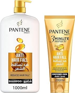 Pantene Pro-V Anti-Hair Fall Shampoo 1L + 3 Minute Miracle Conditioner 200 Ml on Amazon.ae - Price Tracker