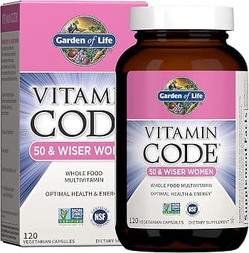 Garden of Life Multivitamin For Women 50 & Over, Vitamin Code Women 50 & Wiser Multi, Vitamins For Women 50 Plus With B Vitamins, Vitamins A, C, D3, E & K, Coq10, Probiotics & Enzymes, 120 Capsules on Amazon - Best Deal Finder