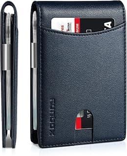 RUNBOX Top Layer Genuine Cowhide Leather Wallet for Men Slim Mens Wallet-Money Clip RFID Wallet-Gift Box, 1. - Amazon.ae Price Tracker