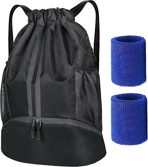 Drawstring Backpack, Large Oxford Gym Bag, Waterproof Travel Student Backpack, Durable Sports Ball Bag With Shoe Compartment for Sports, Holidays, School (18.5"x12.6") على Amazon.ae - متتبع الأسعار