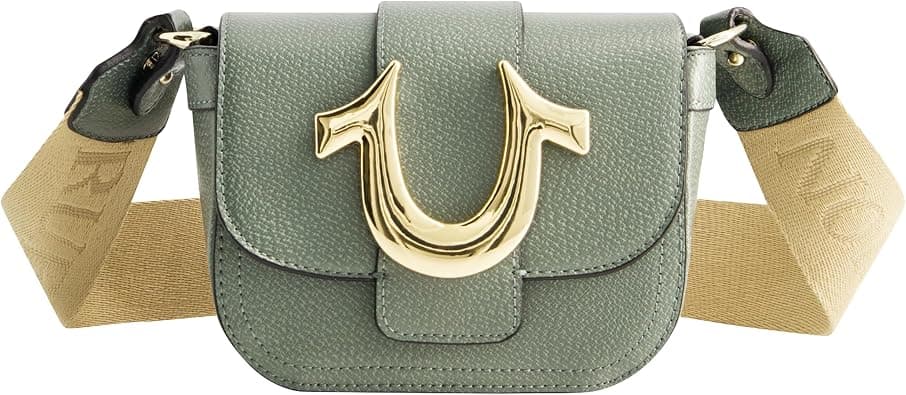 TRUE RELIGION Womens True Religion Women's Crossbody Bag, Mini Flap Adjustable Shoulder Handbag With Horseshoe Logo Crossbody Bag on Amazon - Best Deal Finder