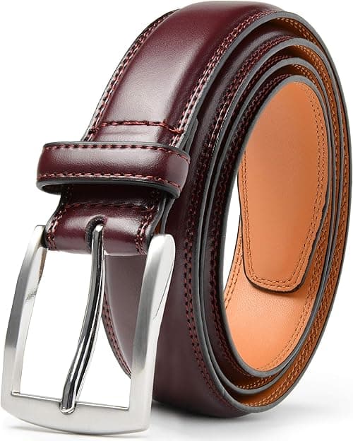 Belts For Men - Men's Dress Belt - Hand Made 100% Cow Leather Belt For Men on Amazon.ae - Price Tracker