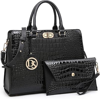 Dasein Women Handbags Fashion Satchel Purses Top Handle Tote Work Bags Shoulder Bags with Matching Clutch 2pcs Set on Amazon.ae - Price Tracker