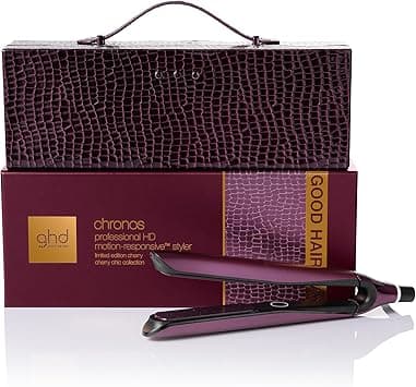 ghd Chronos Smart Hair Straightener – 1" Flat Iron with HD Motion-Responsive Technology, 3X Faster Styling, 85% More Shine, 2X Less Frizz, 3X More Breakage Protection – Cherry Chic Limited Edition on Amazon.ae - Price Tracker