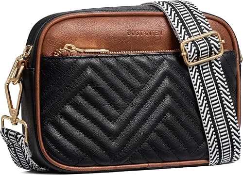 BOSTANTEN Crossbody Bags for Women Vegan Leather Quilted Purses Small Shoulder Bag Ladies Handbags with Wide Strap on Amazon.ae - Price Tracker