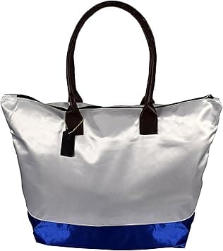 Peach Couture Womens Beach Fashion Large Travel Tote Handbag Shoulder Bag Purse White Royal Blue on Amazon.ae - Price Tracker