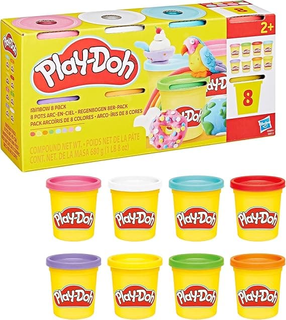 Play-Doh 8 Pack Rainbow Colors, 3 Ounce Cans of Modeling Compound, Kids Arts & Crafts, Preschool Toys for Girls & Boys 2+ on Amazon.ae - Price Tracker