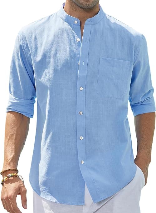 J.VER mens Mmcxll-linen Shirt Button Down Shirt (pack of 1) on Amazon.ae - Price Tracker
