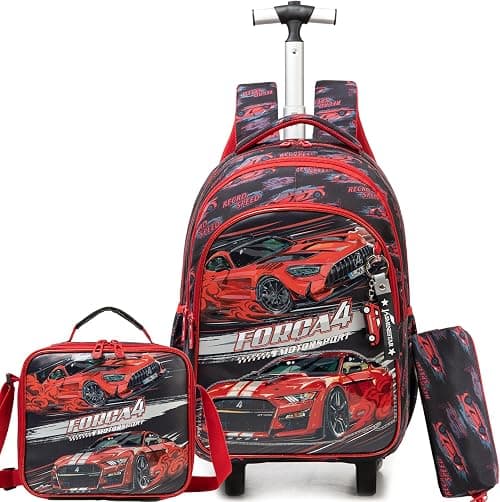 Rolling Backpack for Kids with Wheels Backpacks for Kids Travel Bags 3PCS Girls and Boys Backpack with Lunch Box on Amazon.ae - Price Tracker