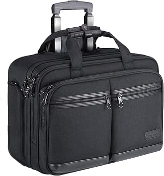 KROSER Trolley Business, Hand Luggage Suitcase with Wheels Up to 17.3 Inches | Laptop Waterproof Overnight Roll Bag with RFID Pockets for Travel/School/Men/Women Multi-Way, Black on Amazon.ae - Price Tracker