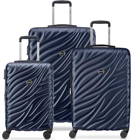 Delsey Paris Alexis 3-Piece Lightweight Luggage Set Hardside Spinner Suitcase with TSA Lock (21"/25"/29") on Amazon.ae - Price Tracker
