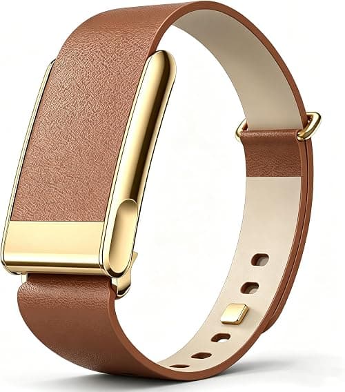 Leather Band Compatible with Whoop 5.0, Replacement Band Adjustable Durable & Comfortable, Genuine Leather Replacement Wristband Strap for Men and Women for Whoop Fitness Tracker (Brown Gold) على Amazon.ae - متتبع الأسعار