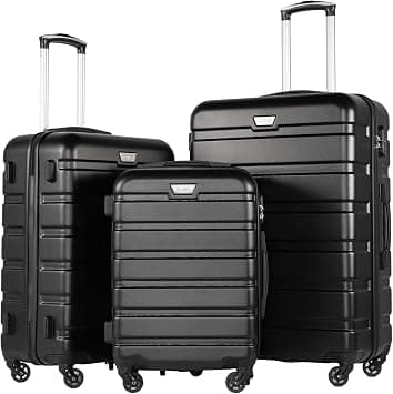 COOLIFE Luggage Set of 3 Pieces, Hard Shell Suitcase Set 20/24/28 inch - Amazon.sa Price Tracker