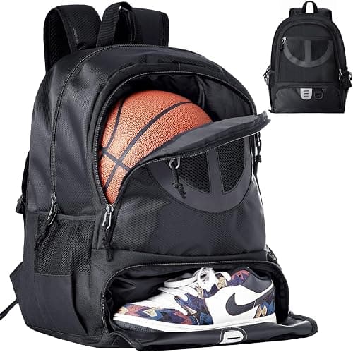 Basketball Bag Backpack for Men Women with Ball & Shoes Compartment 30L Capacity Lightweight Breathable Boys Girls Soccer Ball Bag Backpack Fit Volleyball Football Sports Travel School Gym on Amazon.ae - Price Tracker