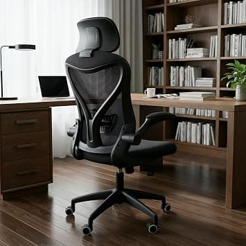 Drogo Ergonomic Office Chair for Work with SGS Class-3 Gas Lift, Breathable Korean Mesh, Adjustable Armrests, Lumbar Support,Computer Chair for Home or Office, Desk Chair (Black) على Amazon.ae - متتبع الأسعار