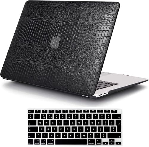 MOKASE Case for MacBook Air 13.6 Inch M5 2026 M4 2025 M3 M2 2024-2022 A3449 A3240 A3113 A2681, Slim Hard Plastic Case and Keyboard Cover for Mac Air 13 Inch with Touch ID, Black Leather on Amazon.ae - Price Tracker
