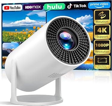 Mini Projector Portable Proyector 4K Support, Native 720P Small Projector with 270° Rotatable Stand, Compatible with TV Stick/Smartphone/HDMI/USB for Bedroom/ Outdoor Camping (No WiFi or Bluetooth) على Amazon.ae - متتبع الأسعار