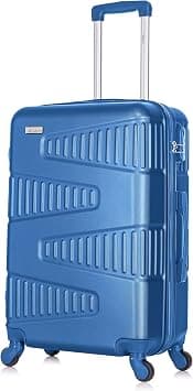 Senator ABS Durable Hard Shell Unisex Suitcase Modern Fashion Travel Case Checked Luggage Trolley with 4 Single Quite Spinner wheels KH1075 (Checked Luggage 24-Inch, Pearl Blue) on Amazon - Best Deal Finder