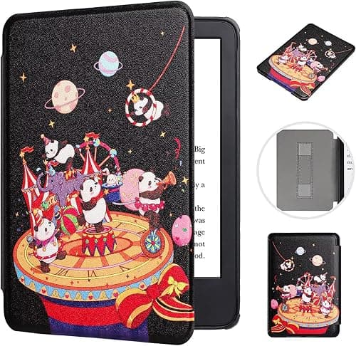 Case for Kindle Paperwhite 5th/6th/7th Generation 6" (Fits All 2012, 2013, 2015 and 2016 Versions), Slim PU Leather Cover with Hand Strap & Smart Auto Sleep/Wake, Panda Circus on Amazon.ae - Price Tracker