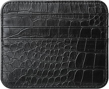 PU Leather Ultra-thin Wallet, Retro Double-sided Card Insertion Wallet, Minimalist Credit Card Protection Cover, Multi Slot Card Holder Card Bag (Black) on Amazon.ae - Price Tracker