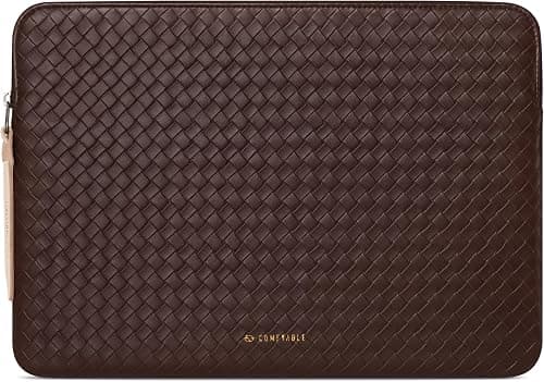 Comfyable Woven Laptop Sleeve 13 Inch Faux Leather Compatible with 13/13.3/14 Inch MacBook Air & MacBook Pro M5 M4 M3 M2 2025, Mac Travel Bag for Men Women, Computer Sleeve, Mocha Brown on Amazon.ae - Price Tracker