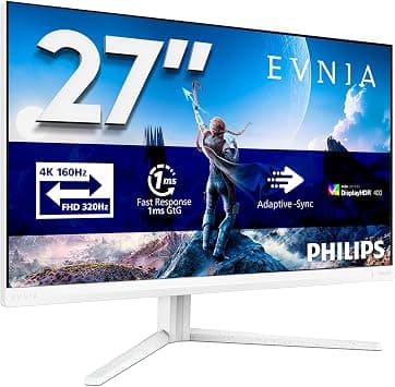 شاشة ألعاب انفيا 27M2N5901A ،27 بوصة UHD (3840×2160)، 160 هرتز، 1 مل ثانية، متوافقة مع G-Sync، HDR400، منفذين HDMI 2.1، وديسبلاي بورت 1.4، ومنفذ USB-C 65 واط، ومنفذ USB Hub من فيليبس، أسود ورمادي على أمازون - دليلك لأفضل العروض