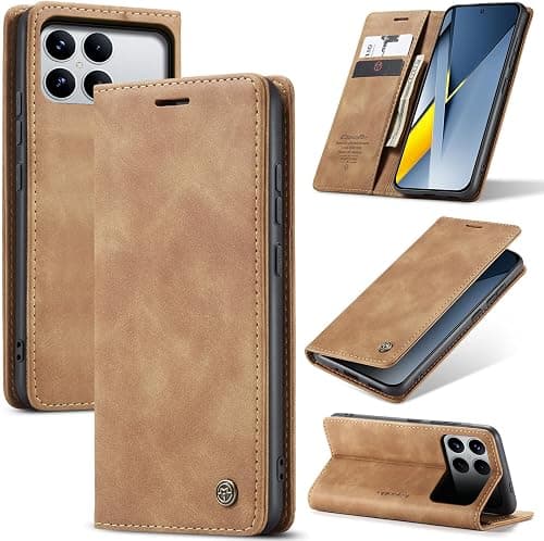 Case for Xiaomi Poco F8 Ultra 5G Premium Leather Protective Pouch Wallet Flip Case Magnetic Case Cover for Xiaomi Poco F8 Ultra, Brown on Amazon.ae - Price Tracker