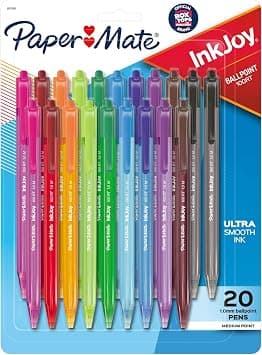 Paper Mate InkJoy 100RT Retractable Ballpoint Pens, Medium Point, Assorted, 20 Pack (1951396) on Amazon.sa - Price Tracker