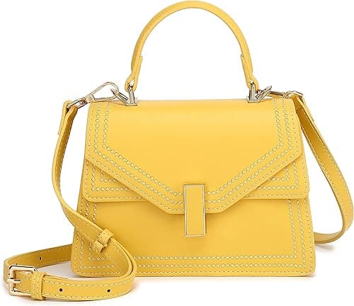 Scarleton Mini Top Handle Satchel Handbag for Women, Vegan Leather 3 Compartment Crossbody Bag, Shoulder Purse, H2077 on Amazon.ae - Price Tracker