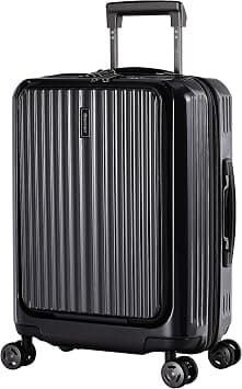 Eminent Hard Shell Carryon Luggage Alfred Front-loading Fashion Cabin Luggage trolley with 2 sided TSA Compatible Combination Lock and Built in USB port, KK50M (Carry-On 20-Inch, Dark Grey) on Amazon - Best Deal Finder