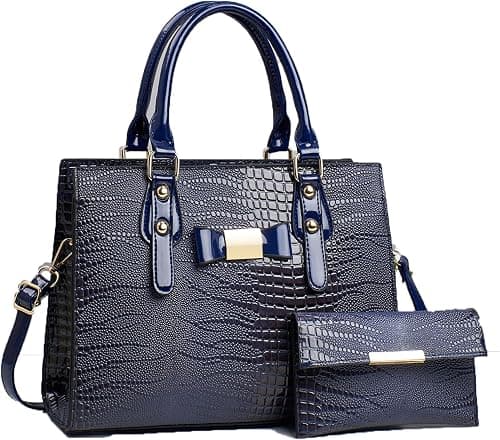 Tote Bag Crossbody Purses for Women Shoulder Handbags PU Leather Top Handle Bags with zipper على Amazon.ae - متتبع الأسعار