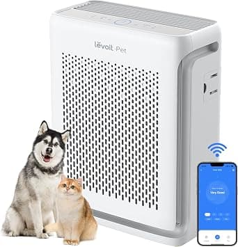 LEVOIT Smart Air Purifier for Pet Care With H13 True HEPA Filter, Washable Pre-Filter for Odors and Hairs, Covers 104m² Vital 100S - White على Amazon.ae - متتبع الأسعار