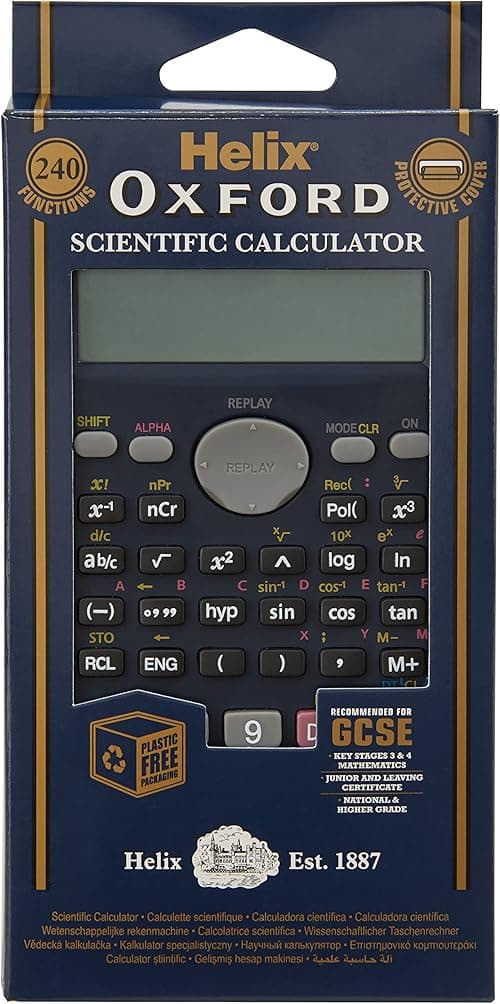 Helix RC2072 Oxford Scientific Calculator, 240 Functions, Protective Cover on Amazon.ae - Price Tracker