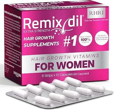 Hair Growth Vitamins for Visibly Thicker & Stronger Hair - Supplements for Hair Loss Treatment and Thinning Hair in Women على Amazon.ae - متتبع الأسعار