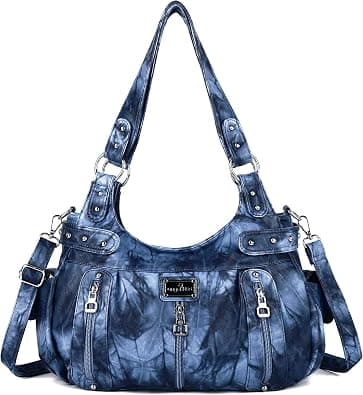 Angelkiss Large Purses and Handbags for Women Washed Faux Leather Crossbody Hobo Satchel Shoulder Handbag Tote Purse on Amazon.ae - Price Tracker