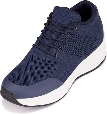 CALTO Men's Invisible Height Increasing Elevator Shoes - Black/Black Sole Fashion Lightweight Sporty Sneakers - 2.8 Inches Taller - X2690 on Amazon.ae - Price Tracker