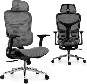 636A Ergonomic Office Chair, 3D PU Armrests whit High-Elastic Mesh Seat,Executive Office Chair with Dynamic Lumbar Support,3D Soft Headrest,Adjustable Separated Backrest,Breathable Mesh Chair على Amazon.ae - متتبع الأسعار