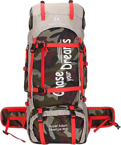 Hyper Adam 65 L Water Resistant Rucksack Hiking Backpack/Bag for Trekking/Camping/Travel/Outdoor Sport on Amazon.ae - Price Tracker
