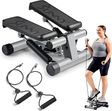 Sunny Health & Fitness Mini Steppers for Exercise at Home, Stair Step Workout Machine with Resistance Bands, Full Body Cardio Equipment on Amazon.ae - Price Tracker